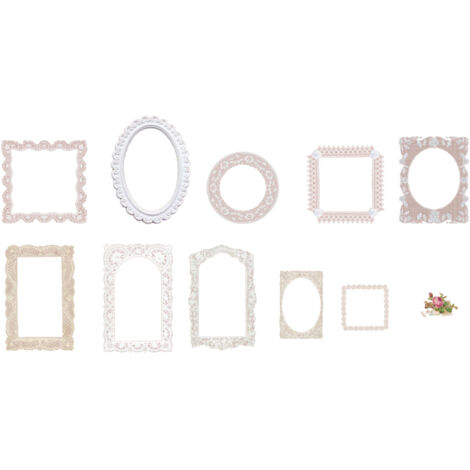 20 Pieces Decoration Stickers Retro Mirror Frame PET Decals for DIY Handcrafts Scrapbooking Photo Album Type 3 (1/5)