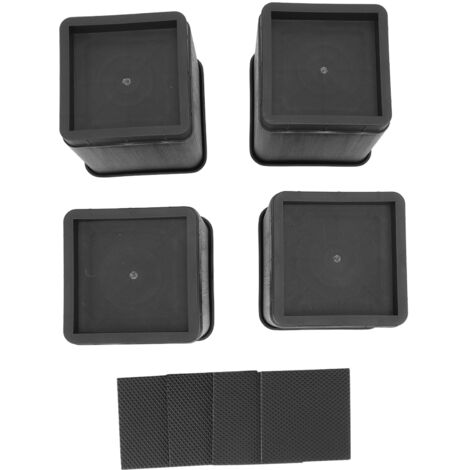 4pcs Stackable Furniture and Bed Risers Anti Slip Rubber Pad Lifts Up Riser for Sofa Bed Chair