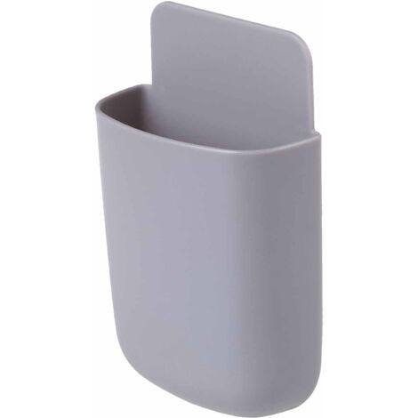 Remote Control Storage Box Multifunctional Stylish Sturdy Wall Mount Phone Holder for Living Room Bedroom Gray (1/5)