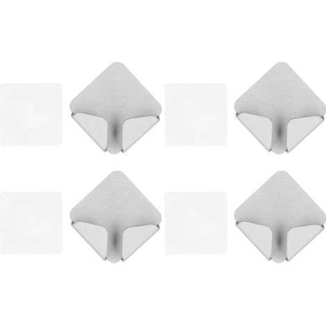 4Pcs No‑Punch Power Plug Holder Wall‑Mounted Power Cable Organizer Rack Bracket for Home Gray