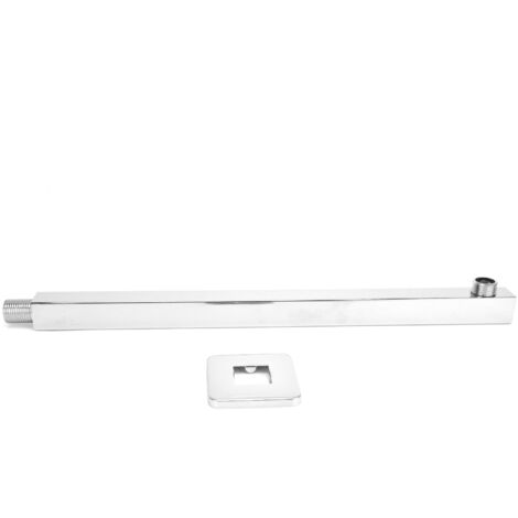 G1/2in Stainless Steel Shower Head Extension Rod Wall‑Mounted Rainfall Shower Arm for Bathroom (1/5)