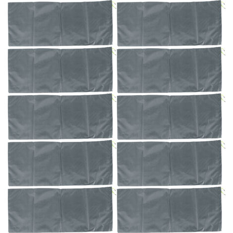 10pcs Flood Sandbags Professional Empty Rain Proof Flood Control Sandbags for House Door Garage Basement Grey (1/5)