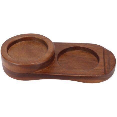 Rustic Wood Whiskey Glass Cup Tray Cigar Tray Slot Home Office DecorationOval without Ashtray (1/5)