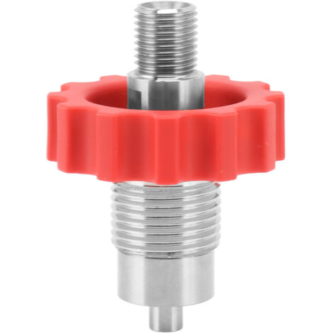 CO2 Inflation Connector G5/8 to 1/4bspp Stainless Steel Red Gear Soda Water Bottle Parts (1/5)