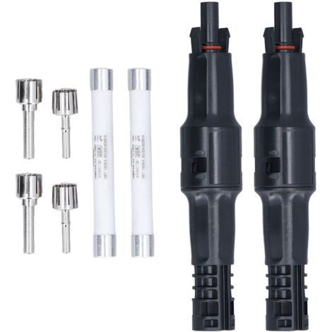 2Sets 1500V Solar PV Connectors IP68 Waterproof Anti UV PPO Housing Solar Fuse Holder Connector20A (1/5)