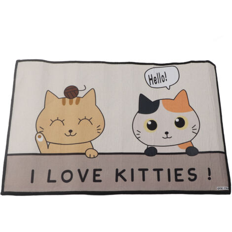 Floor Mat Prevent Slip Wearable Comfortable Cute Pattern Kitchen Pad for Living Room Bathroom Doorway Like Kittens 40x60cm / 15.8x23.6in (1/5)