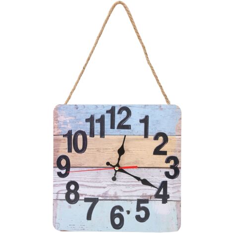 Wall Clock Square Silent Industrial Style Home Decoration Commercial Retro Decorative Clock (1/5)