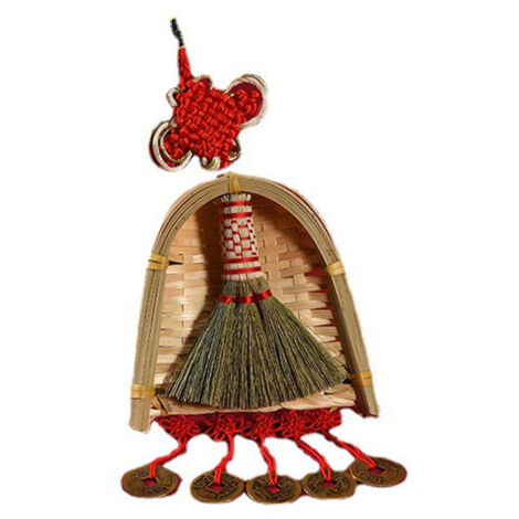 Broom Dustpan Decor Chinese Year Ornament Pendant New Tassel Hanging Decor Mini Fortune Broom Decoration M3 (1/5)