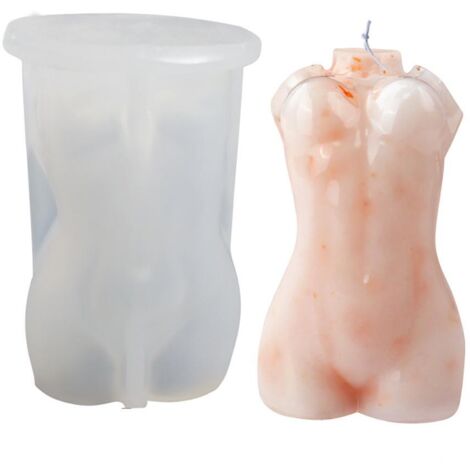 3D Human Body Mold Resin Silicone Mold Female Male Body Resin Craft Mold for DIY Candles Chocolate Soap (1/5)