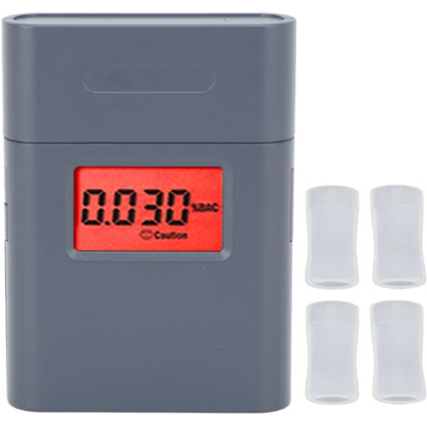 Alcohol Tester LCD Display Blow Type Battery Powered Accurate with 5 Mouthpieces Alcohol Detector for Driving Party Use (1/5)