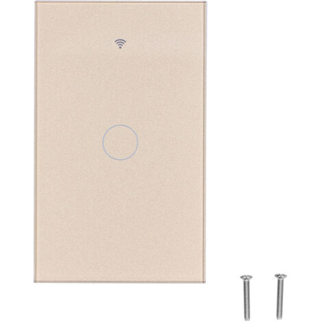 Single Touch Switch for Zigbee Tuya Remote Wall Switch Plate with Voice Control 100‑240VGold (1/5)