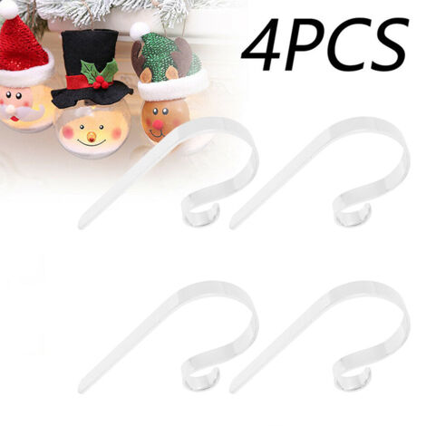 4Pcs Christmas Stocking Holder Fireplace Hanger Hooks Adjustable Metal Stocking Hook for Party Christmas Decoration Supplies (1/5)