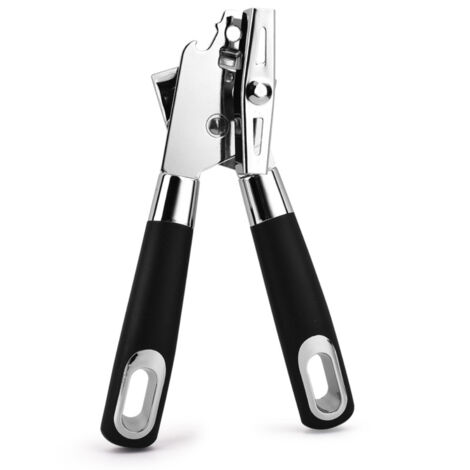 Manual Can Opener Stainless Steel Safety Can Opener with Non Slip Handle Multi Function Bottle Opener Kitchen Tool (1/5)
