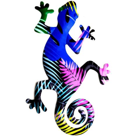 Metal Gecko Wall Art Decor Hanging Sculpture for Home Bedroom Living Room Office Garden Decor (1/5)