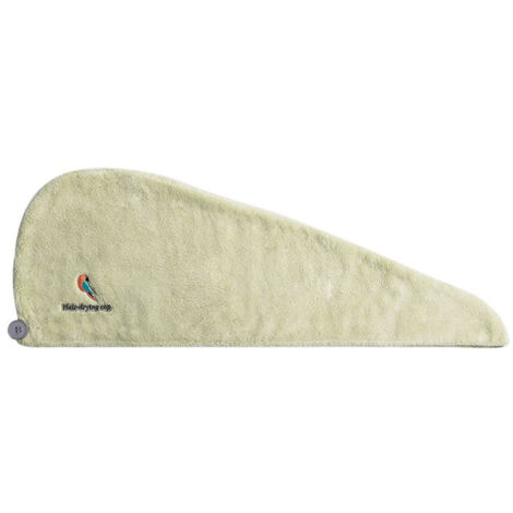 Hair Towel Wrap Quick Drying Coral Fleece Adjustable Size Breathable Comfortable for Women Light Green Parrot (1/5)