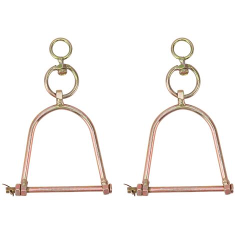 2PCS Cow Bull Cattle Nose Ring Stainless Steel Swivel Half Hoof Nose Clamp Livestock Traction Tool for Farm L (1/5)