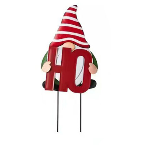 Christmas Outdoor Decorations Double Sided HOHOHO Xmas Gnome Yard Sign with Metal Stakes (1/5)