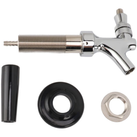 Draft Beer Adjustable Faucet G5/8 Tap Brass Flow Controller Easy To Install Adjustable Beer Tap Faucet for Homebrewing 4 in (1/5)