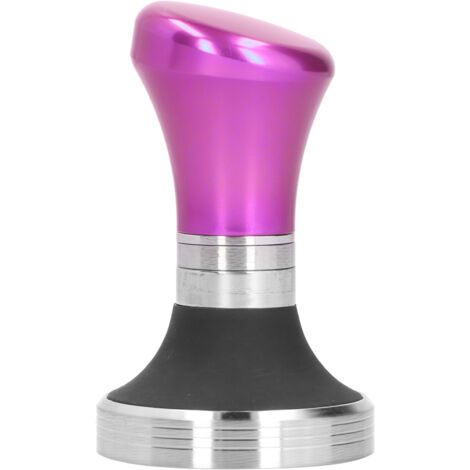 58mm Flat Coffee Tamper Stainless Steel Base Coffee Powder Hammer Kitchen SuppliesRose Red (1/5)
