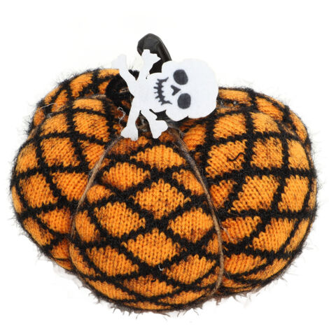 Fabric Decorative Pumpkin Exquisite Soft Polyester Wool Pumpkin for Thanksgiving Halloween Party Yellow (1/5)