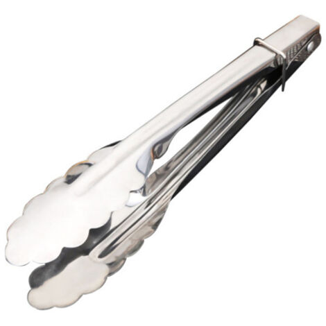 Stainless Steel Food Tongs Food Grade Safe Buffet Serving Tongs for Kitchen Buffet BBQ Party 9in (1/5)