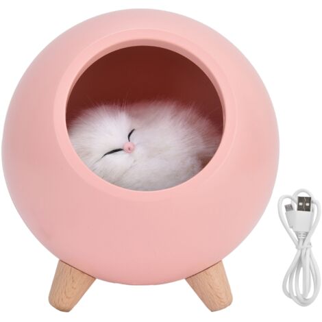 LED Night Light Pet House Shape Table Lamp USB Rechargeable Light Bedside Nightlight for Birthday Christmas Gift (1/5)