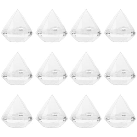 Candies Box Diamond Shaped Clear Jar Transparent Plastic Candy Storage Box for Home (1/5)