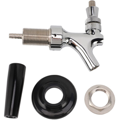 Draft Beer Adjustable Faucet G5/8 Tap Brass Flow Controller Easy To Install Adjustable Beer Tap Faucet for Homebrewing 2 in (1/5)