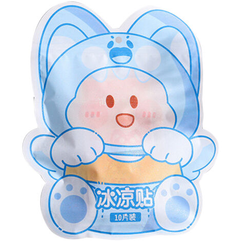 10 Sheets Cooling Gel Pads Nonwoven Fabric Skin Friendly Portable Widely Used Cooling Gel Patches for Summer Outdoor Kitten 2 (1/5)