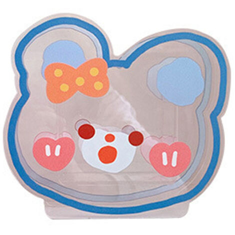 Transparent Pen Container Multifunctional Cute Cartoon Acrylic Makeup Brush Storage Case for Office Desk Makeup Table Cute Bear (1/5)