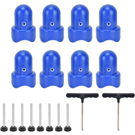 Trampoline Enclosure Pole Cap with Screw Thumb THook Spring Pull Tool Accessory (1/5)