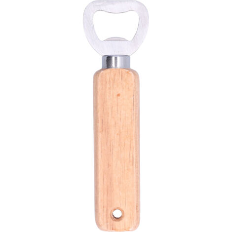 Handheld Bottle Opener with Wooden Handle Wine Beer Soda Glass Caps Opener Bar Tool for Home (1/5)