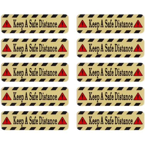 2 Set Distancing Floor Warning Decals Safety Floor Sign Marker for Mall School Public Area (1/5)