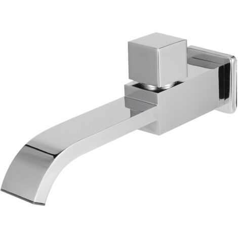 G1/2 Wall in Faucet Single Cold Waterfall Sink Basin Water Tap Bathroom Accessory(Chrome Color ) (1/5)
