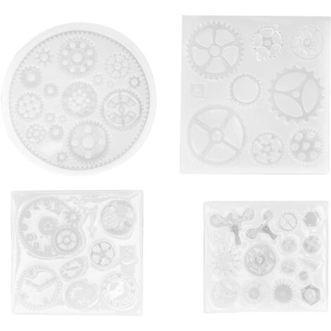 4PCS Silicone Molds Mechanical Gear Shaped Mold Chocolate Clay Moulds Cake Decoration (1/5)