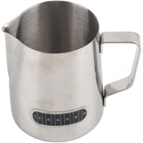 Coffee Pitcher Stainless Steel Latte Art Frothing Cup with Temperature Induction for Home Office (1/5)