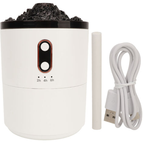 Flame Humidifier Aromatherapy Essential Oil Diffuser 450ml Jellyfish Mist Volcano Flame Diffuser USB Auto Shut Off for Home Bedroom Office (1/5)