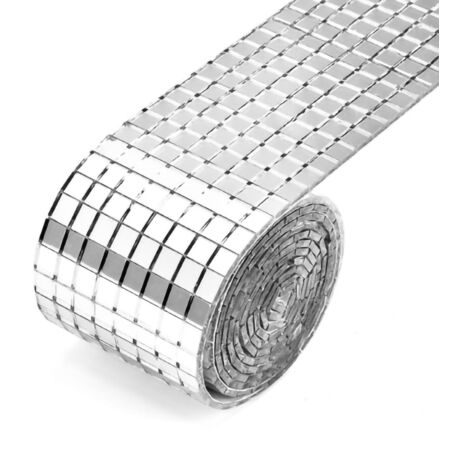 1m Wall Sticker Self Adhesive Wallpaper Bathroom DIY Glass Sticker For Household DecorationSilver (1/3)