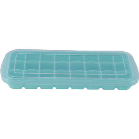 24-Grid Small Cubes Silicone Ice Tray with PP Lid Silicone Ice Mold for Home KitchenGreen (1/5)