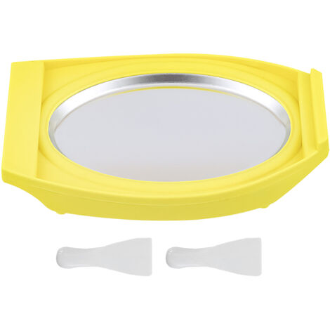 Rolled Ice Cream Maker Mini Compact Efficient Easy to Use for DIY Frozen Yogurt Sorbet Gelato Yellow