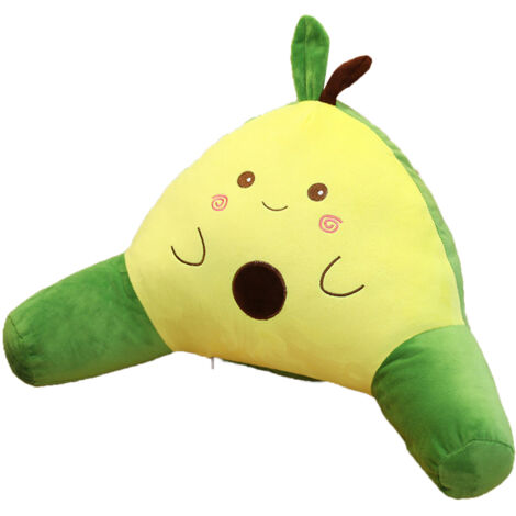 Cute Office Support Cushion Comfortable Easy to Rebound Easy to Clean Lovely Pregnant Women Lumbar Pillows with Zipper Avocado 55x28cm/21.7x11.0in (1/2)