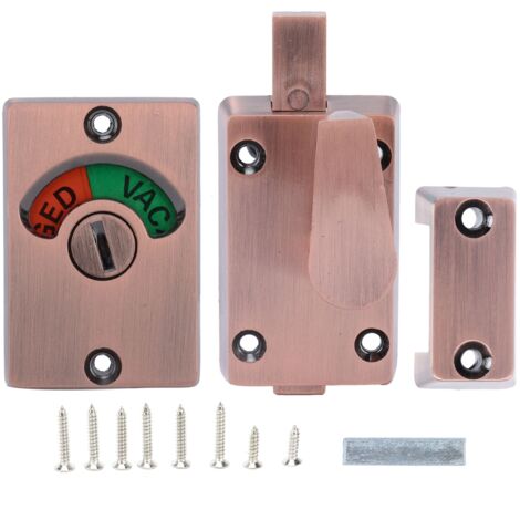 Partition Door Lock with Handle Public Toilet Restroom Bolt Lock Indicator Accessory