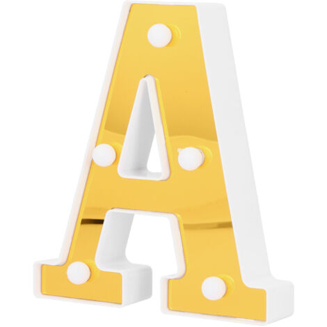 LED Decorative Light AShape English Alphabet Letter Lamp for Home Bar Decoration Warm White (1/5)
