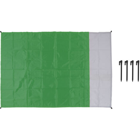 Beach Blanket Waterproof Portable Polyester Fabric Folding Picnic Mat for Outdoor Camping Picnic Green Gray (1/5)