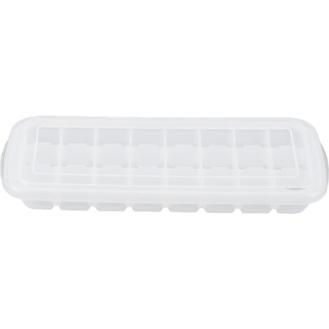24-Grid Small Cubes Silicone Ice Tray with PP Lid Silicone Ice Mold for Home KitchenWhite (1/5)