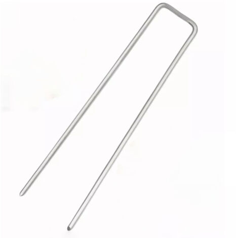 50PCS U Type Turf Nails Galvanized Steel Rust Proof Garden Stakes for Securing Fences Weed Barrier (1/5)
