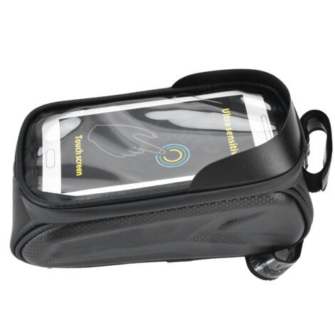 Bicycle Bag Waterproof Mountain Road Bicycle Front Frame Tube Saddle Bag Touch Screen Phone Holder for Outdoor Sports Cycling (1/5)