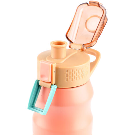 Thermal Cup 304 Stainless Steel Outdoor Portable Travel Student Sports Vacuum Cup High Capacity 680ml Pink (1/5)