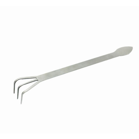 3 Tines Plants Rake Stainless Steel Gardening Rake with Ergonomic Handle (1/5)