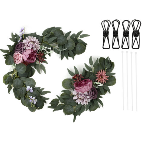2 Set Wedding Floral Decorations Rose Shape Lifelike Vivid Color Odorless Welcome Flower Decorations 18046 SZ (1/5)
